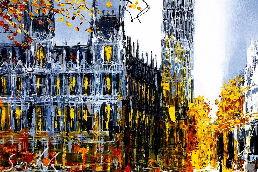 Big Ben at Night - Original - SOLD by artist Simon Wright - Wyecliffe Galleries
