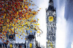 Big Ben at Night - Original - SOLD by artist Simon Wright - Wyecliffe Galleries