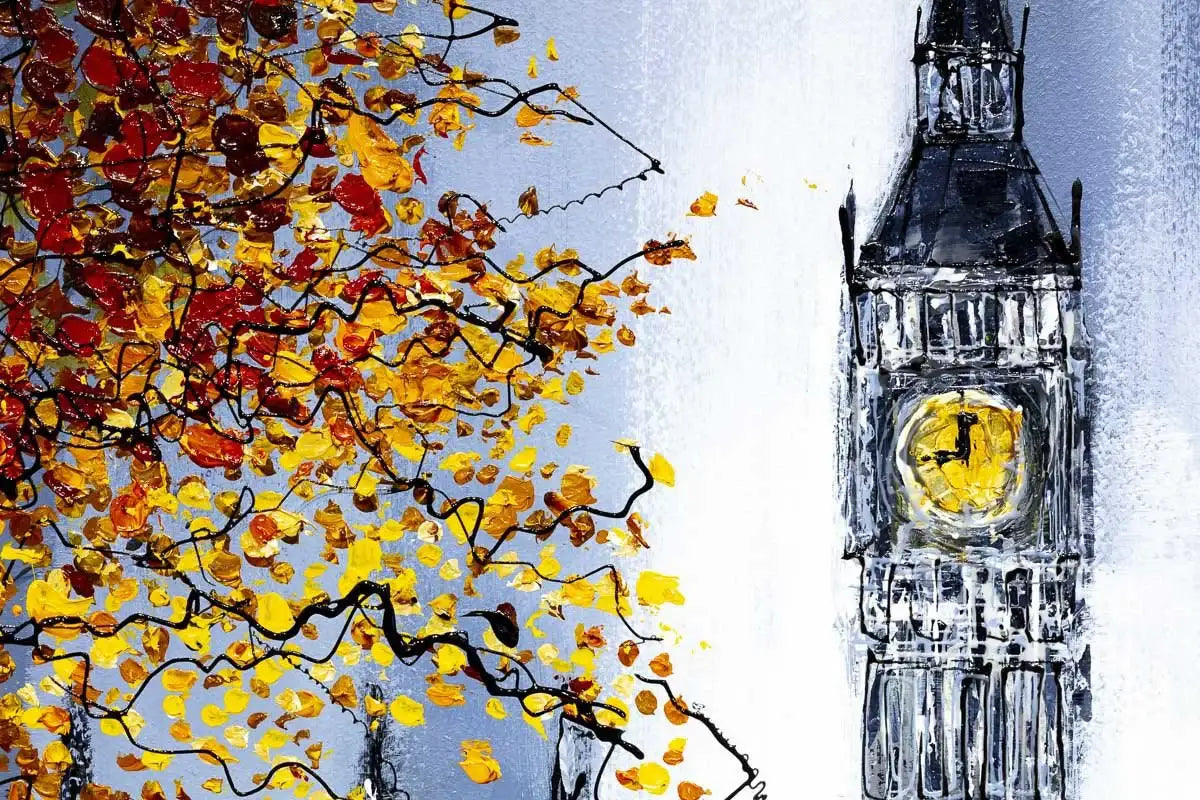 Big Ben at Night - Original - SOLD by artist Simon Wright - Wyecliffe Galleries