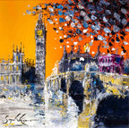 Big Ben in the Autumn Glow - Original by artist Simon Wright - Wyecliffe Galleries