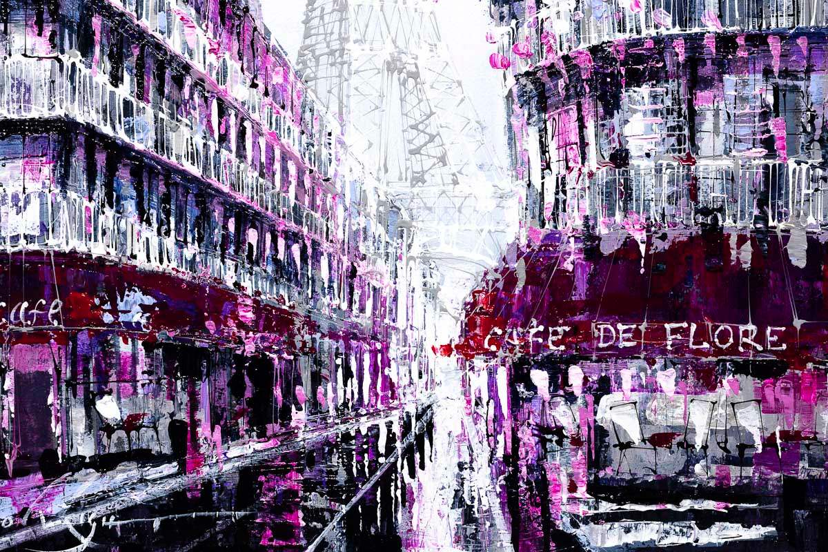 Blossom in Paris - Original - SOLD by artist Simon Wright - Wyecliffe Galleries