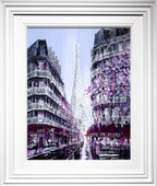 Blossom in Paris - Original - SOLD by artist Simon Wright - Wyecliffe Galleries