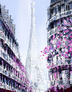 Blossom in Paris - Original - SOLD by artist Simon Wright - Wyecliffe Galleries