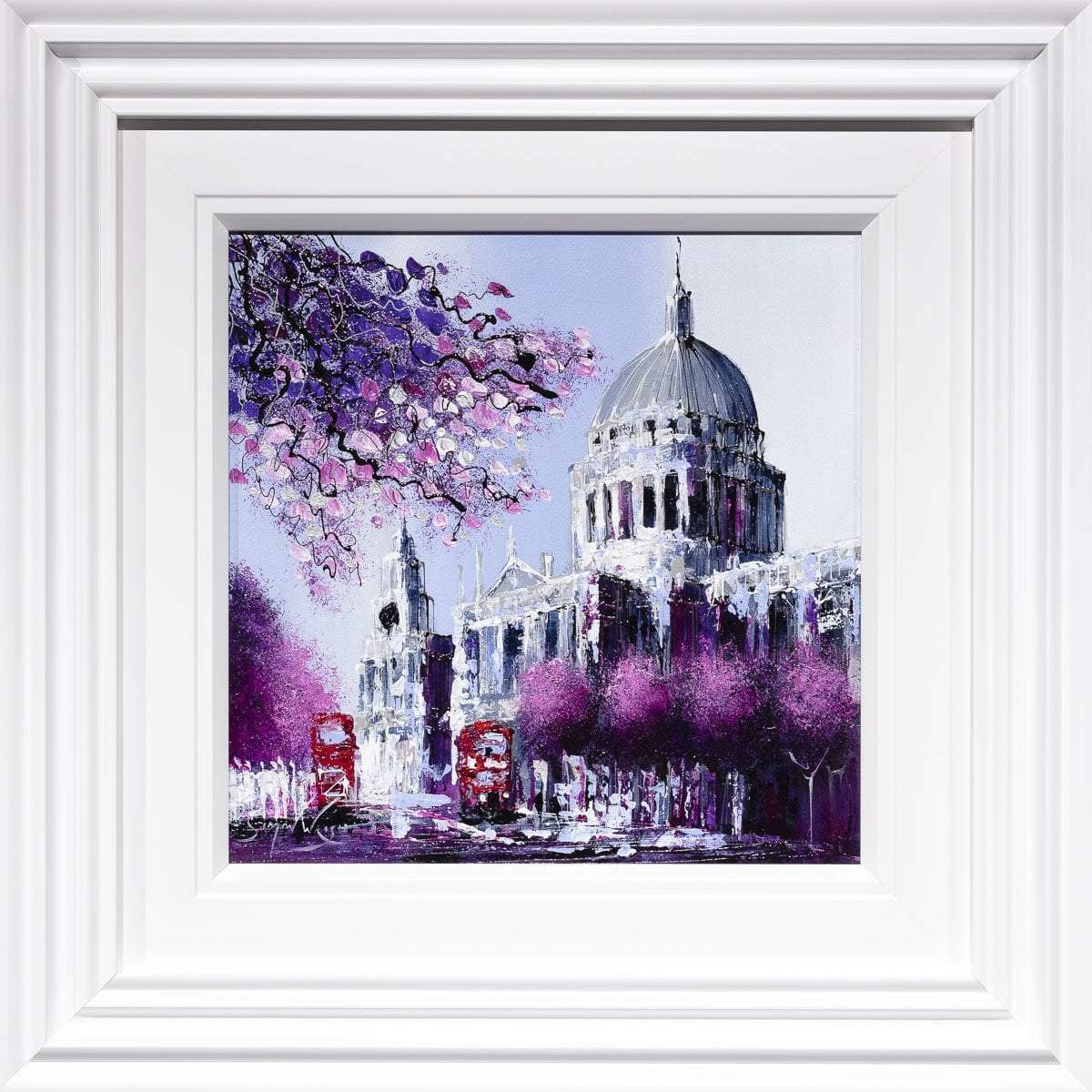 Blossoms in London - Original - SOLD by artist Simon Wright - Wyecliffe Galleries