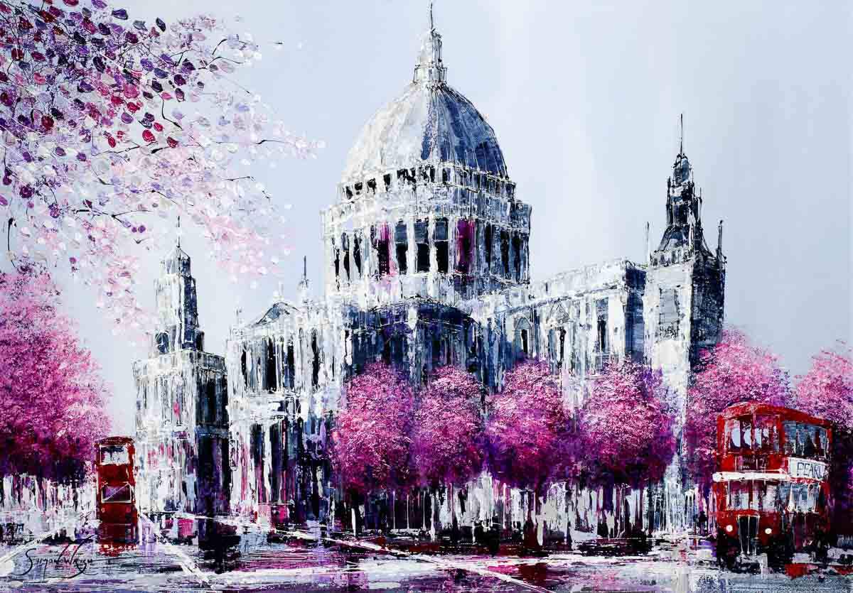 Blossoms of St. Paul's - Original - SOLD by artist Simon Wright - Wyecliffe Galleries
