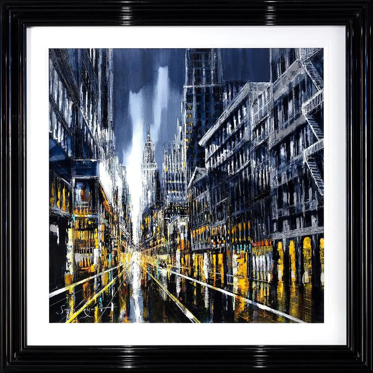 Bright Lights Big City - Original - SOLD by artist Simon Wright - Wyecliffe Galleries