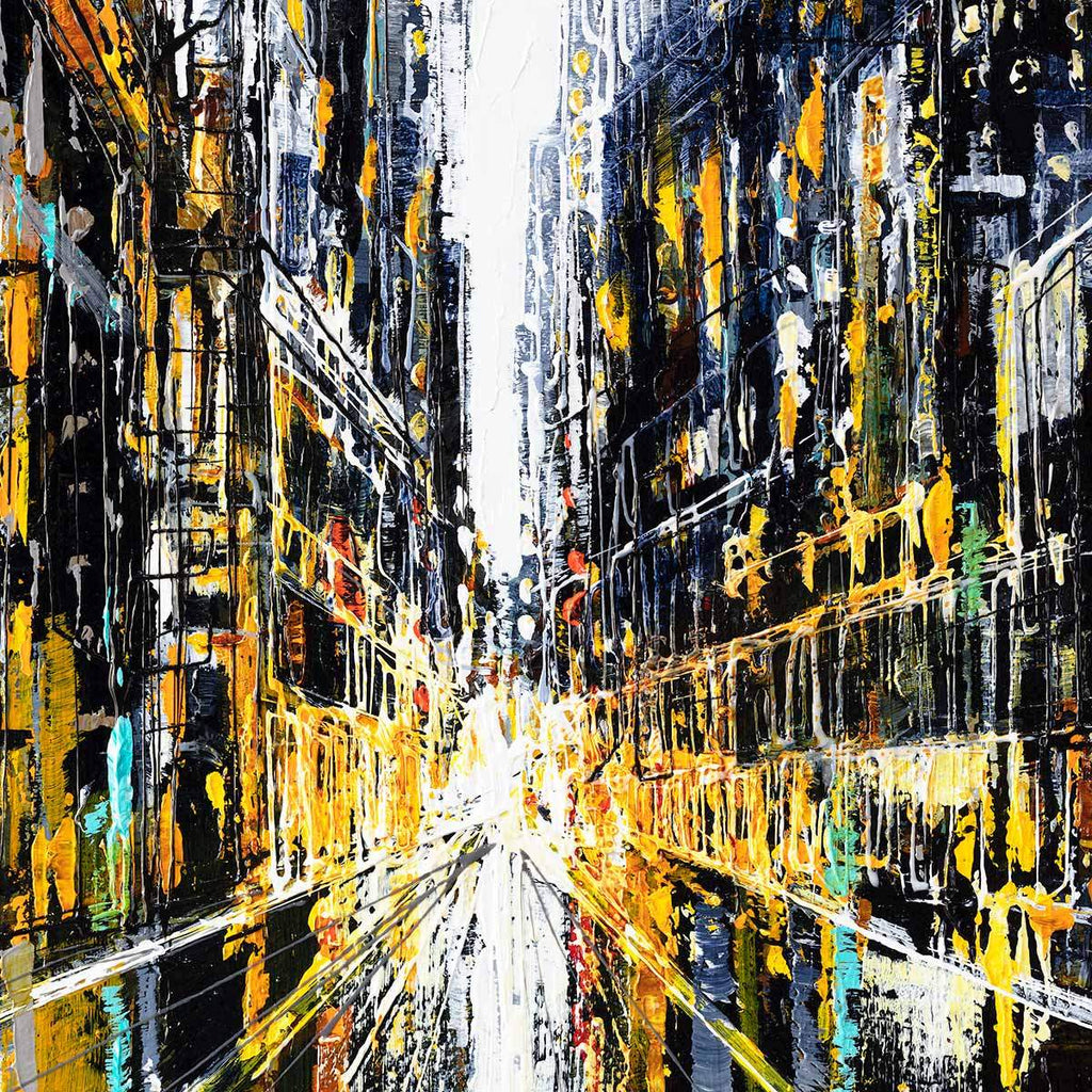Bright Lights Big City - Original - SOLD by artist Simon Wright - Wyecliffe Galleries