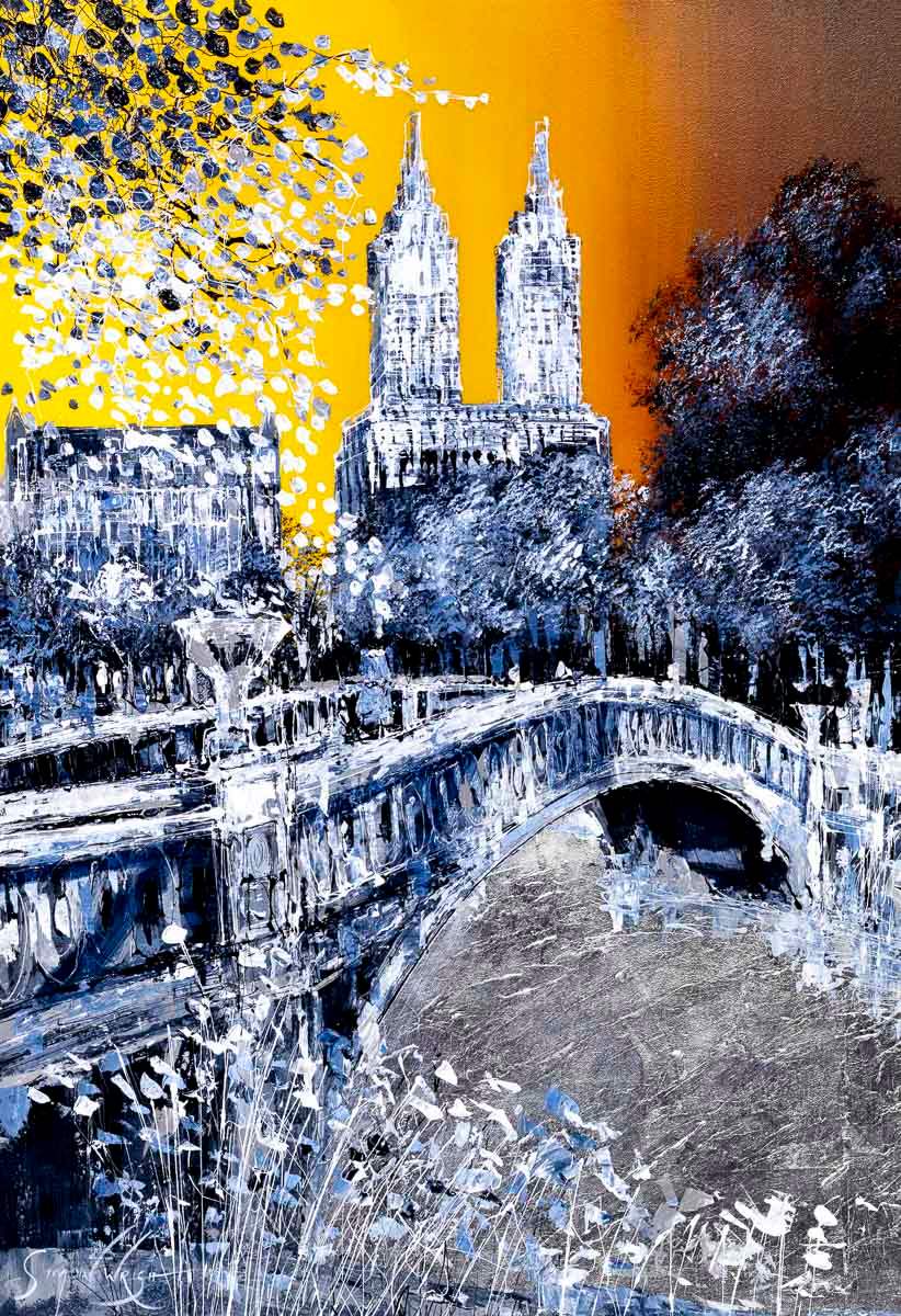 Burnt Sienna Sky - Original by artist Simon Wright - Wyecliffe Galleries