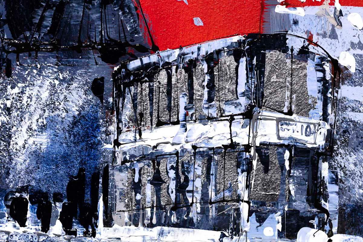 Burnt Skies Over Westminster - Original - SOLD by artist Simon Wright - Wyecliffe Galleries