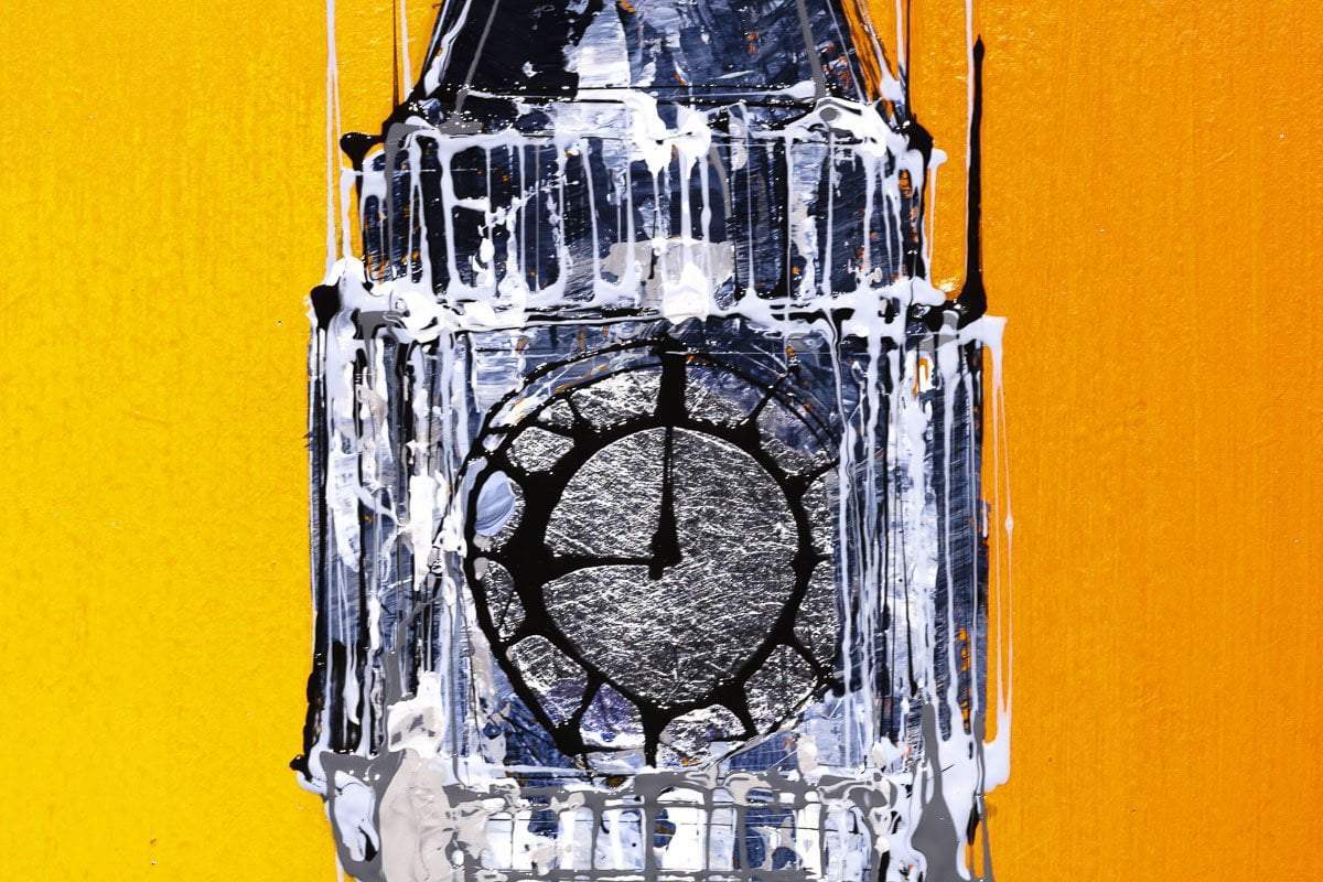 Burnt Skies Over Westminster - Original - SOLD by artist Simon Wright - Wyecliffe Galleries