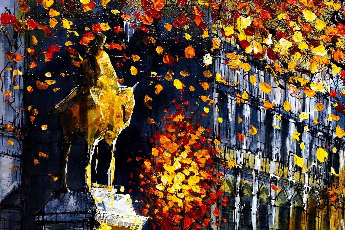 Bus Ride to London - Original - SOLD by artist Simon Wright - Wyecliffe Galleries