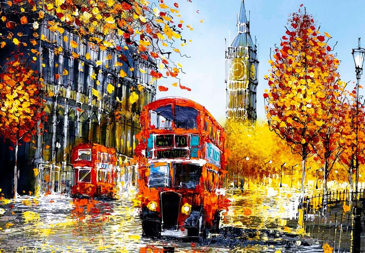 Bus Ride to London - Original Simon Wright Original