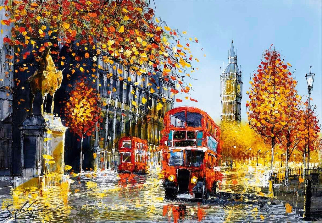 Bus Ride to London - Original - SOLD by artist Simon Wright - Wyecliffe Galleries