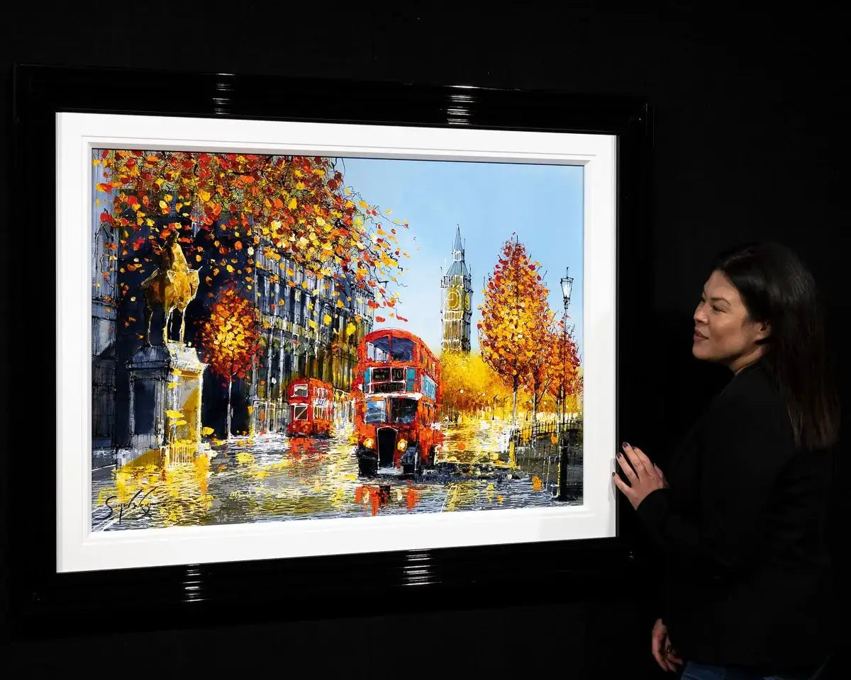 Bus Ride to London - Original - SOLD by artist Simon Wright - Wyecliffe Galleries