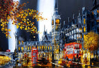 Bustling City - Original - SOLD by artist Simon Wright - Wyecliffe Galleries