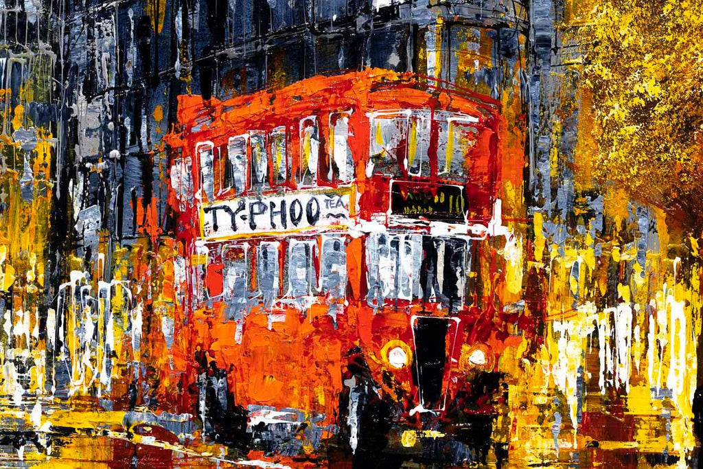Bustling City - Original - SOLD by artist Simon Wright - Wyecliffe Galleries