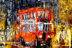 Bustling City - Original - SOLD by artist Simon Wright - Wyecliffe Galleries