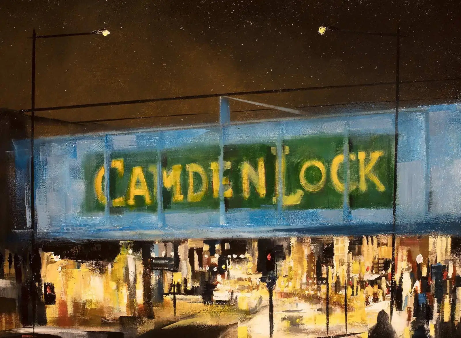 Camden Lock - SOLD by artist Simon Wright - Wyecliffe Galleries