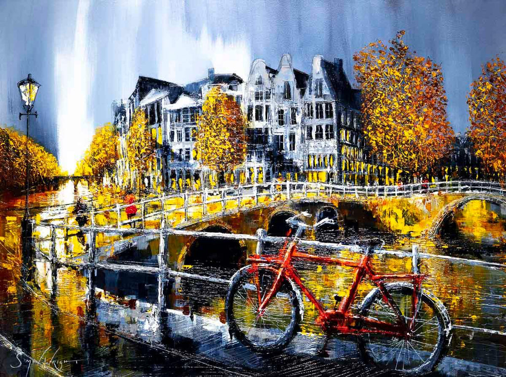 Canal Side - Original by artist Simon Wright - Wyecliffe Galleries