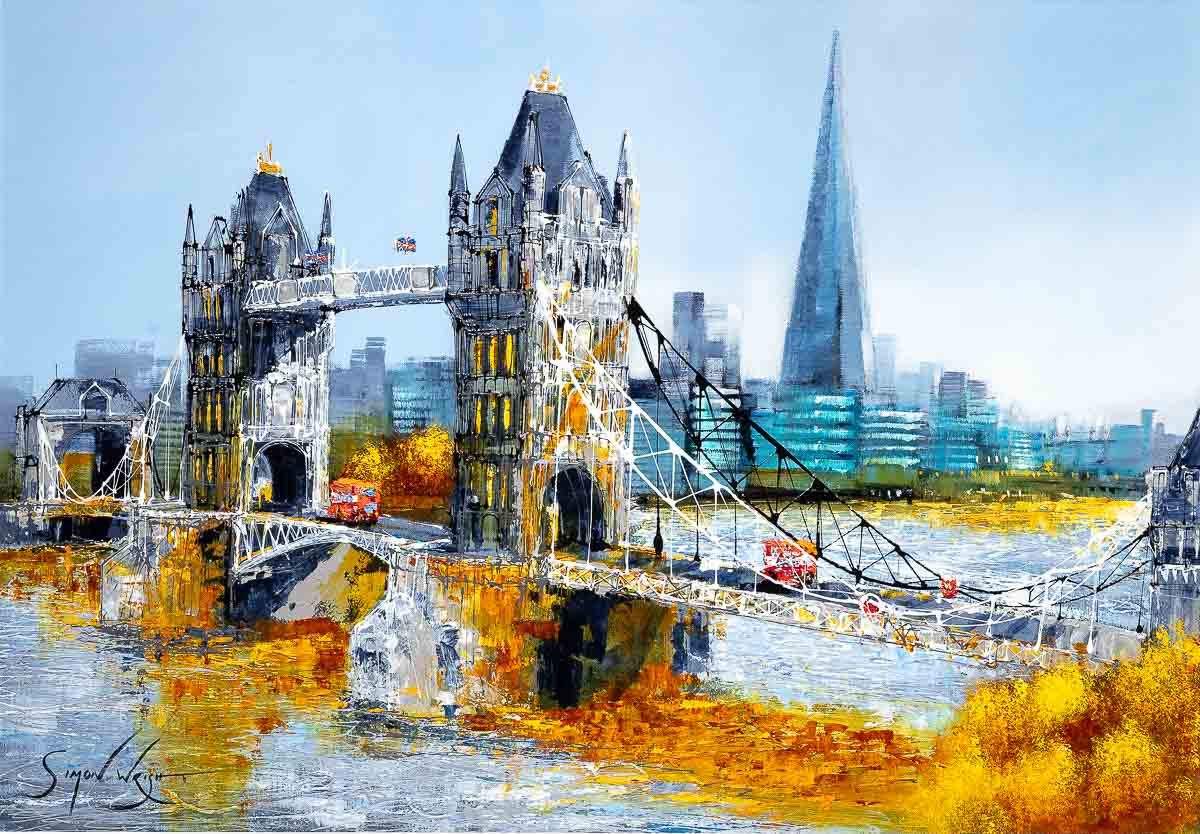 City Connections - Original - SOLD by artist Simon Wright - Wyecliffe Galleries