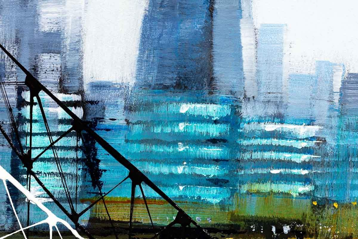 City Connections - Original - SOLD by artist Simon Wright - Wyecliffe Galleries