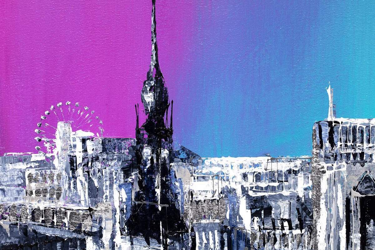 City Hues - Original - SOLD by artist Simon Wright - Wyecliffe Galleries