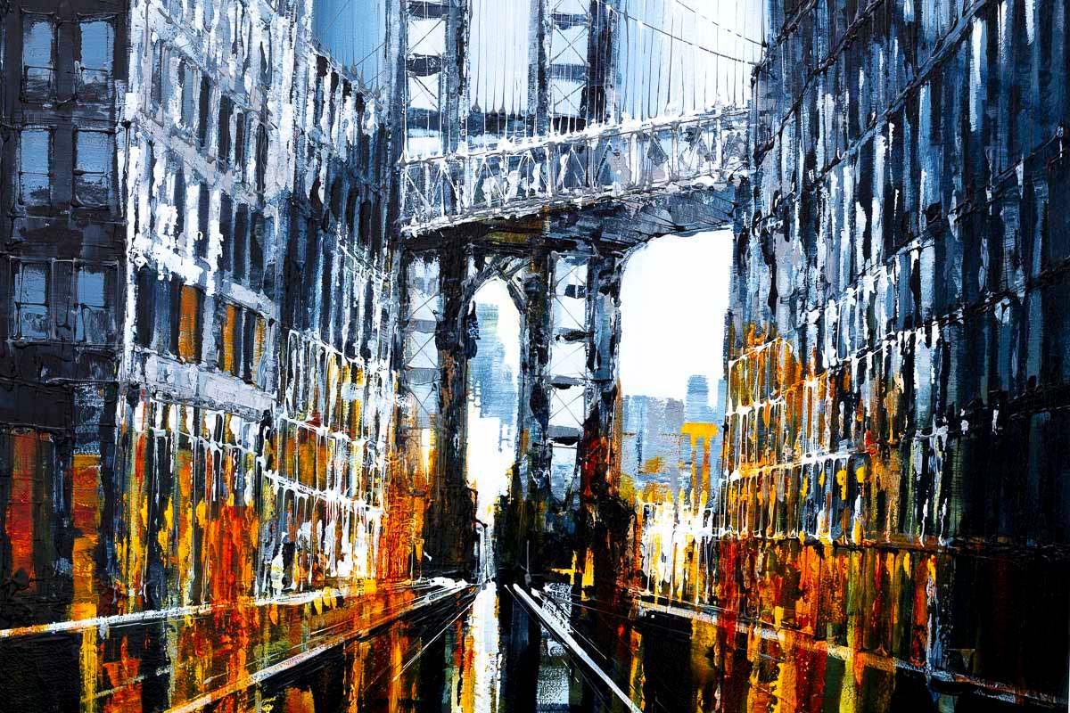 City Nights - Original - SOLD by artist Simon Wright - Wyecliffe Galleries