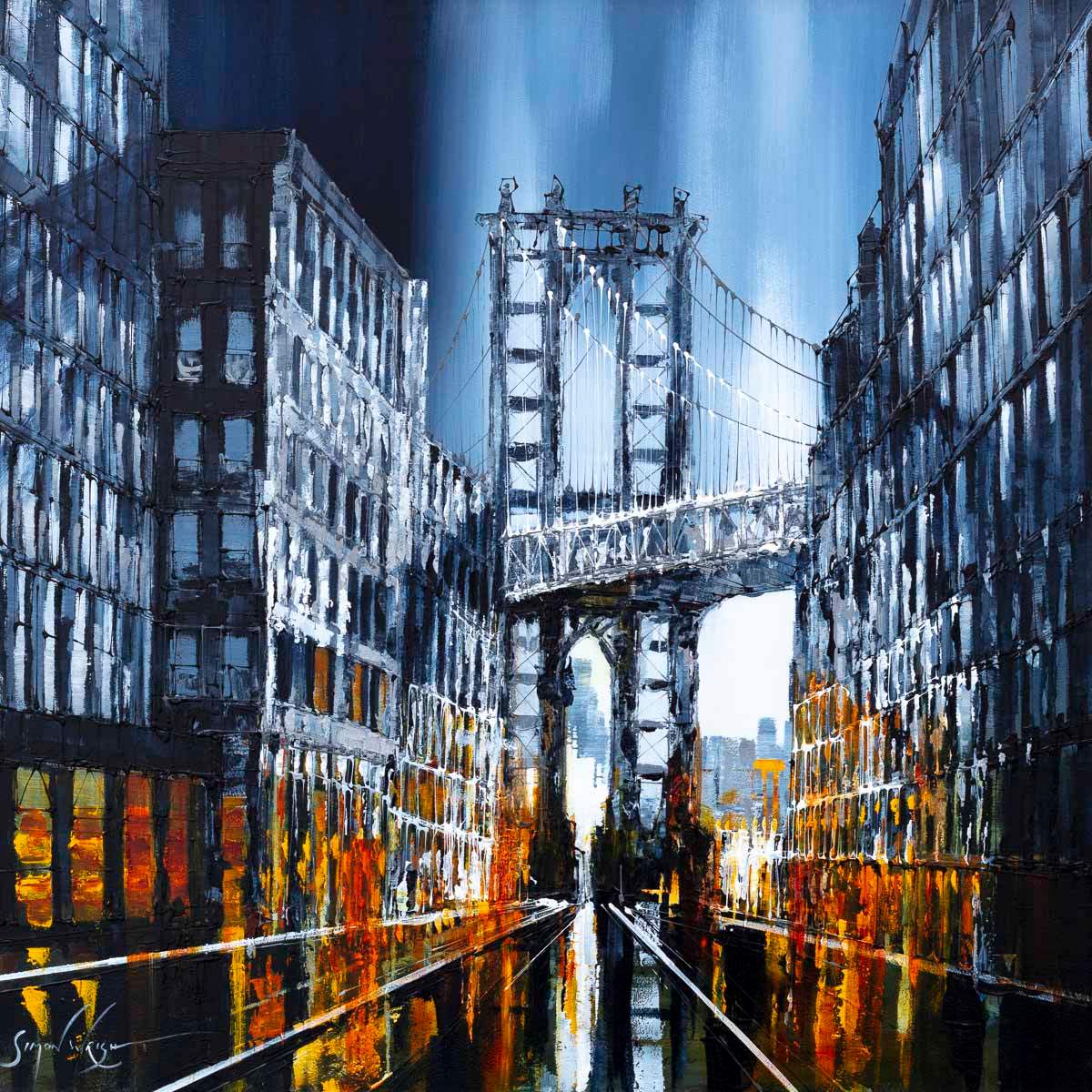 City Nights - Original - SOLD by artist Simon Wright - Wyecliffe Galleries