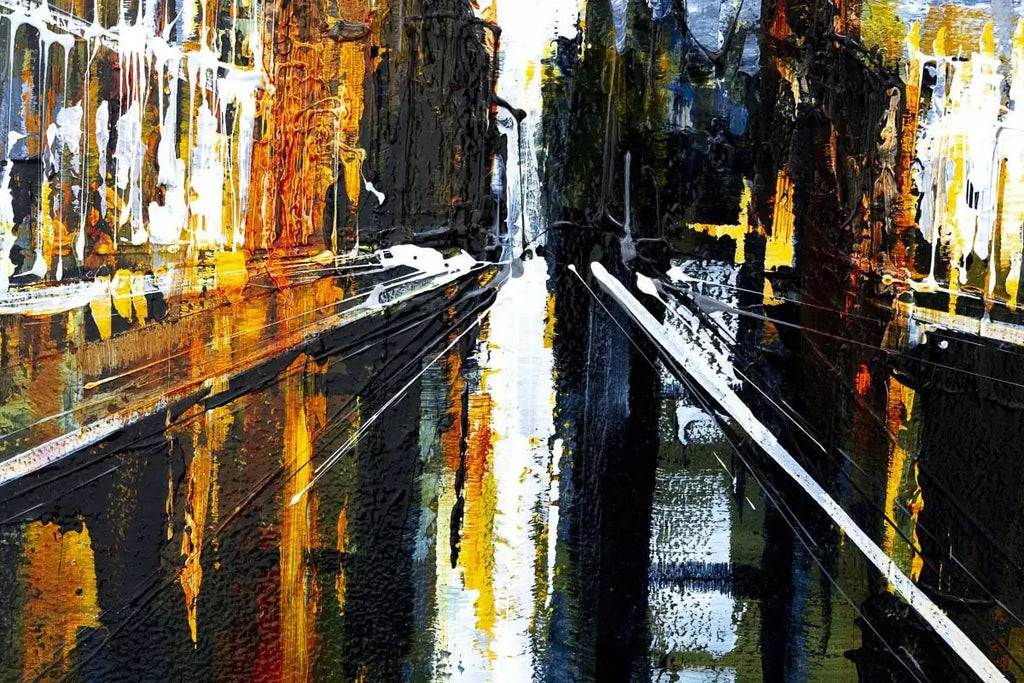 City Nights - Original - SOLD by artist Simon Wright - Wyecliffe Galleries