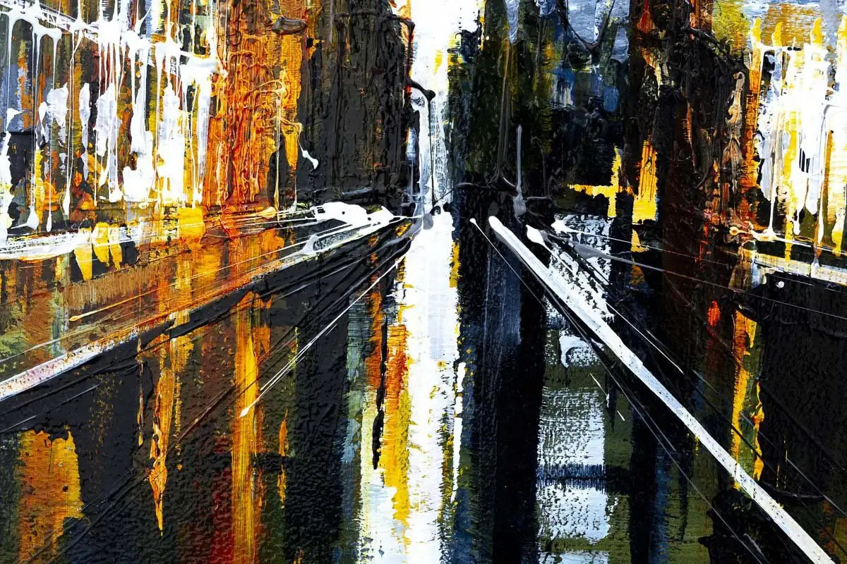 City Nights - Original - SOLD by artist Simon Wright - Wyecliffe Galleries