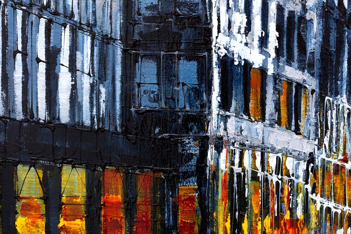 City Nights - Original - SOLD by artist Simon Wright - Wyecliffe Galleries