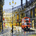 City Vibes - Original - SOLD by artist Simon Wright - Wyecliffe Galleries