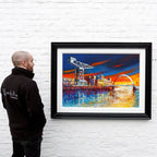 Clyde Arc Glow - Original - SOLD by artist Simon Wright - Wyecliffe Galleries