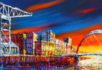 Clyde Arc Glow - Original - SOLD by artist Simon Wright - Wyecliffe Galleries