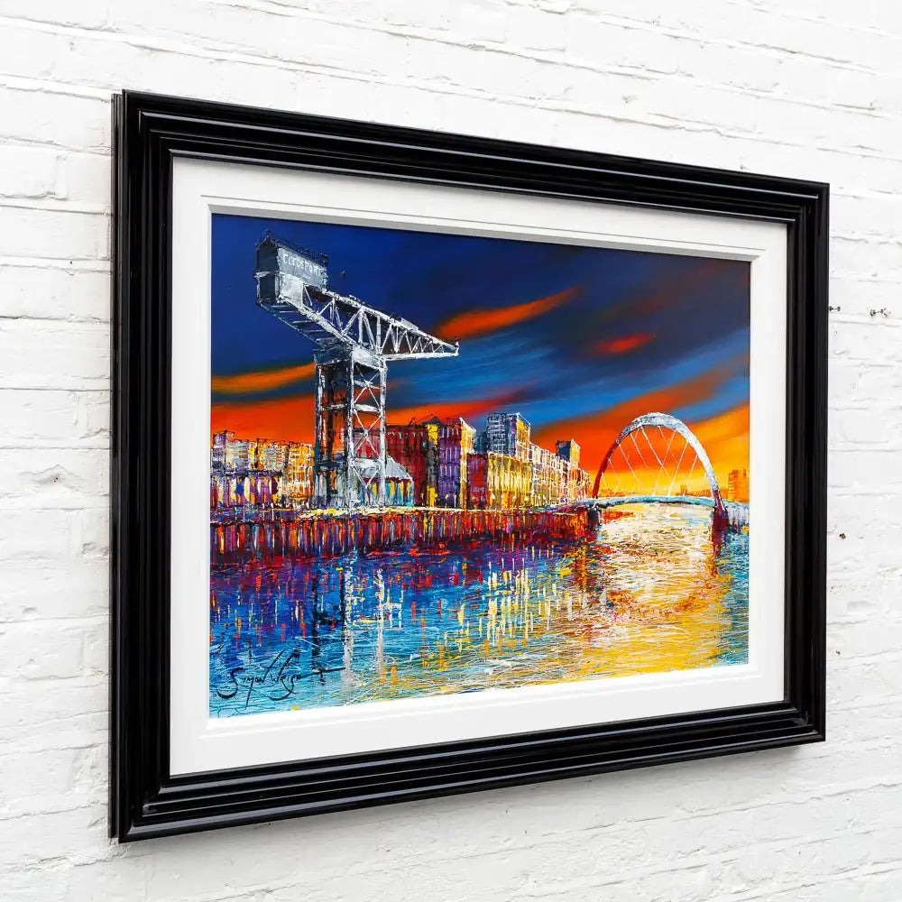 Clyde Arc Glow - Original - SOLD by artist Simon Wright - Wyecliffe Galleries