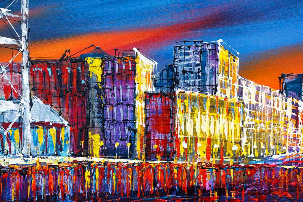 Clyde Arc Glow - Original - SOLD by artist Simon Wright - Wyecliffe Galleries