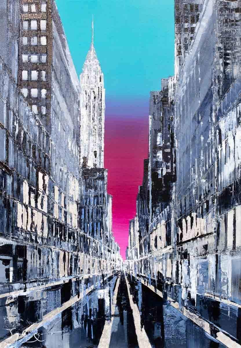 Colours of the City - Original - SOLD by artist Simon Wright - Wyecliffe Galleries