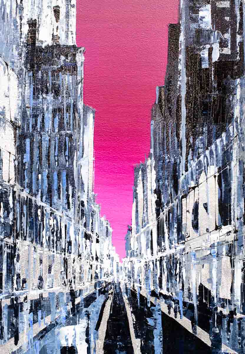 Colours of the City - Original Simon Wright Framed