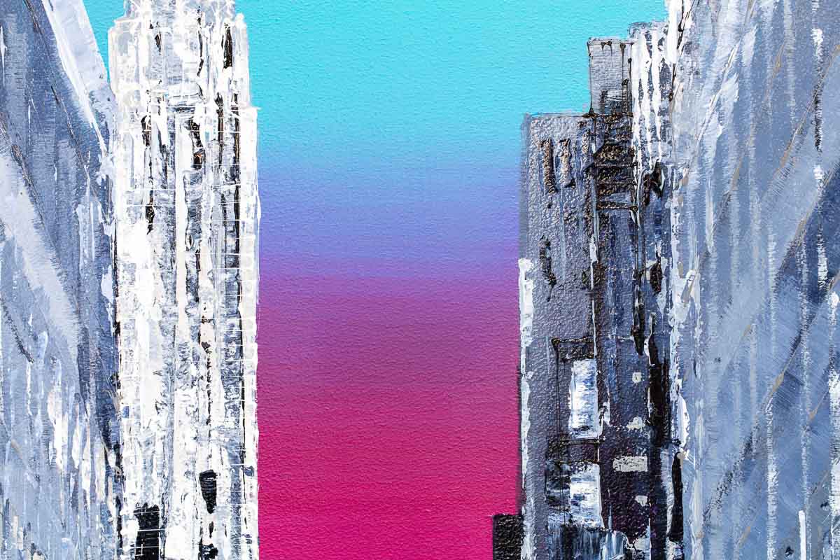 Colours of the City - Original Simon Wright Framed