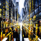 Crosswalk - Original - SOLD by artist Simon Wright - Wyecliffe Galleries