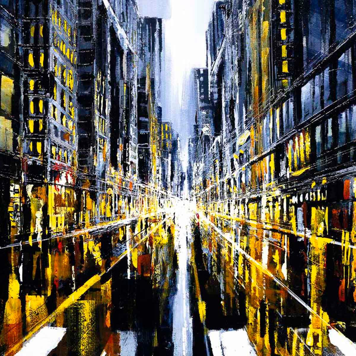 Crosswalk - Original - SOLD by artist Simon Wright - Wyecliffe Galleries