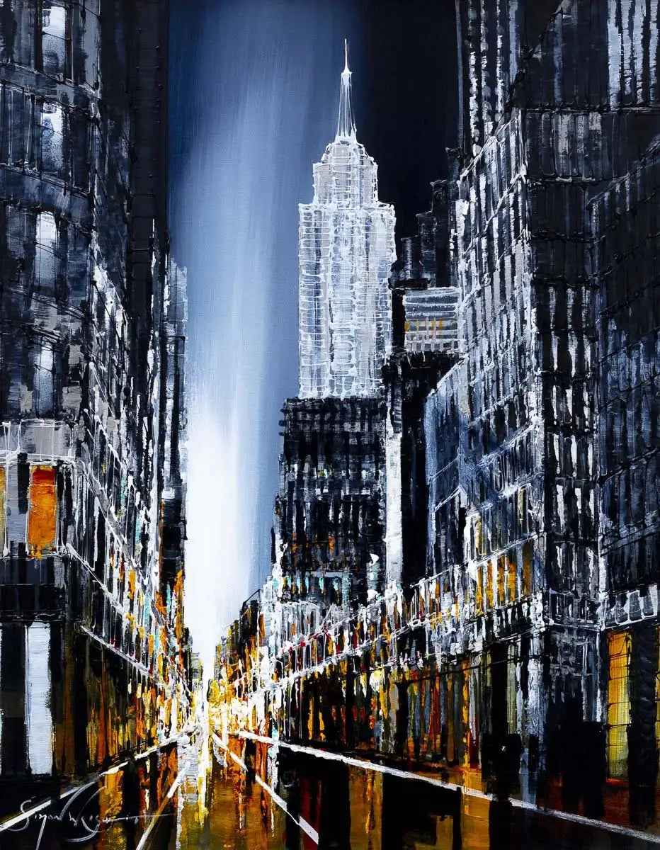 Empire State Building - Original - SOLD by artist Simon Wright - Wyecliffe Galleries