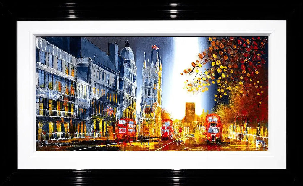 Evening London - Original - SOLD by artist Simon Wright - Wyecliffe Galleries