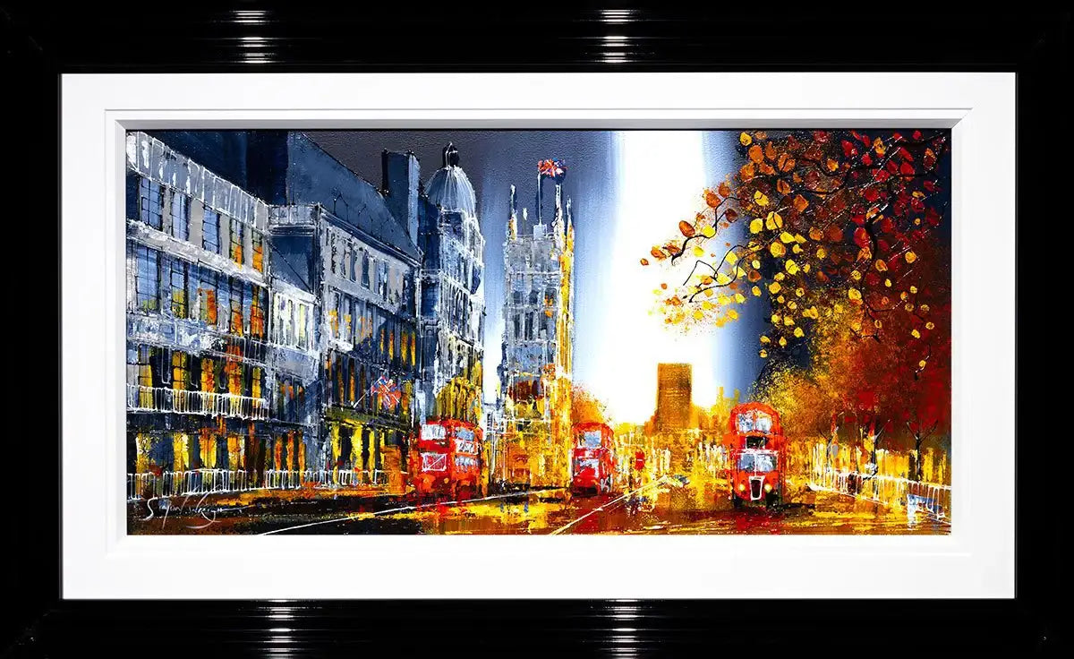 Evening London - Original - SOLD by artist Simon Wright - Wyecliffe Galleries