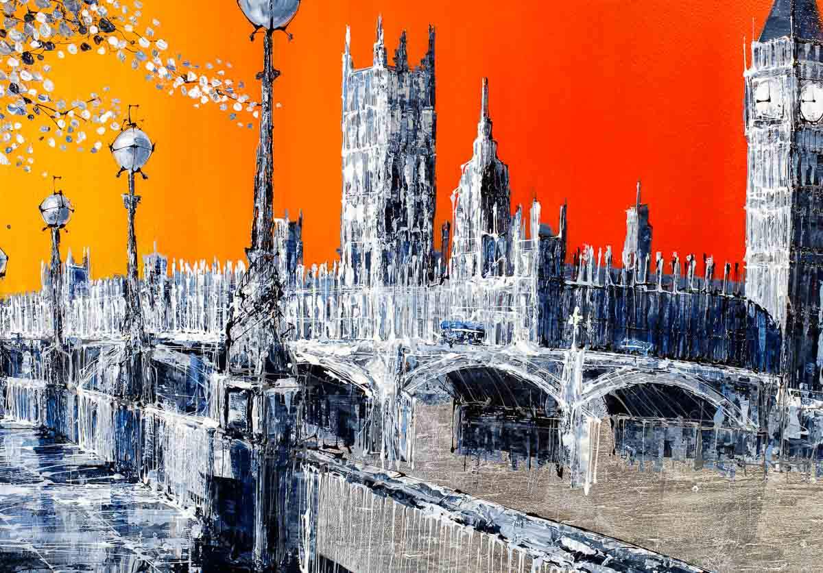 Fiery Skies - Original - SOLD by artist Simon Wright - Wyecliffe Galleries
