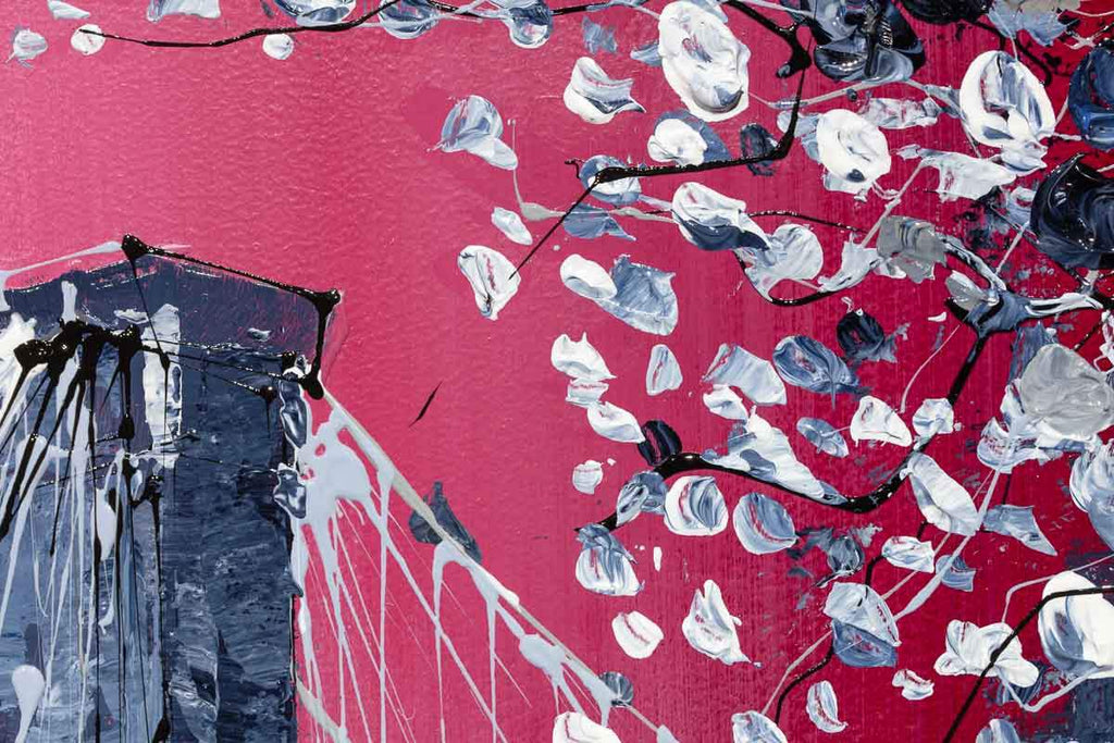 Fuchsia Downfall - Original - SOLD by artist Simon Wright - Wyecliffe Galleries