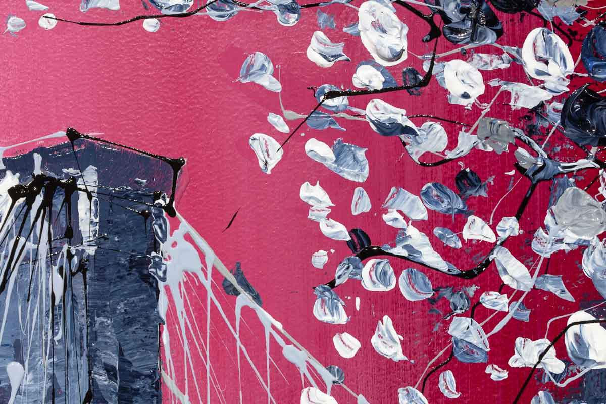 Fuchsia Downfall - Original - SOLD by artist Simon Wright - Wyecliffe Galleries