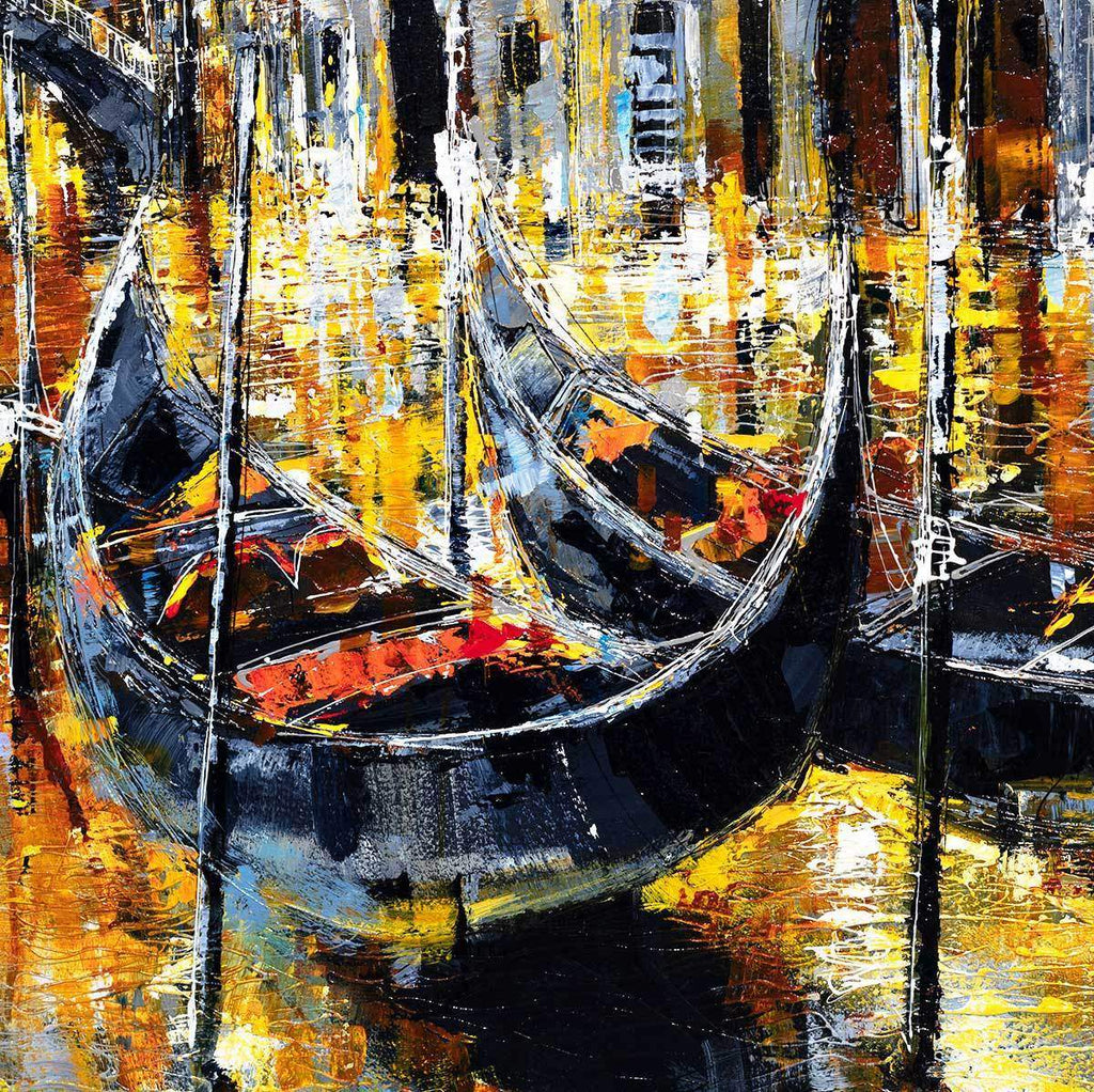 Gondola Ride - Original - SOLD by artist Simon Wright - Wyecliffe Galleries