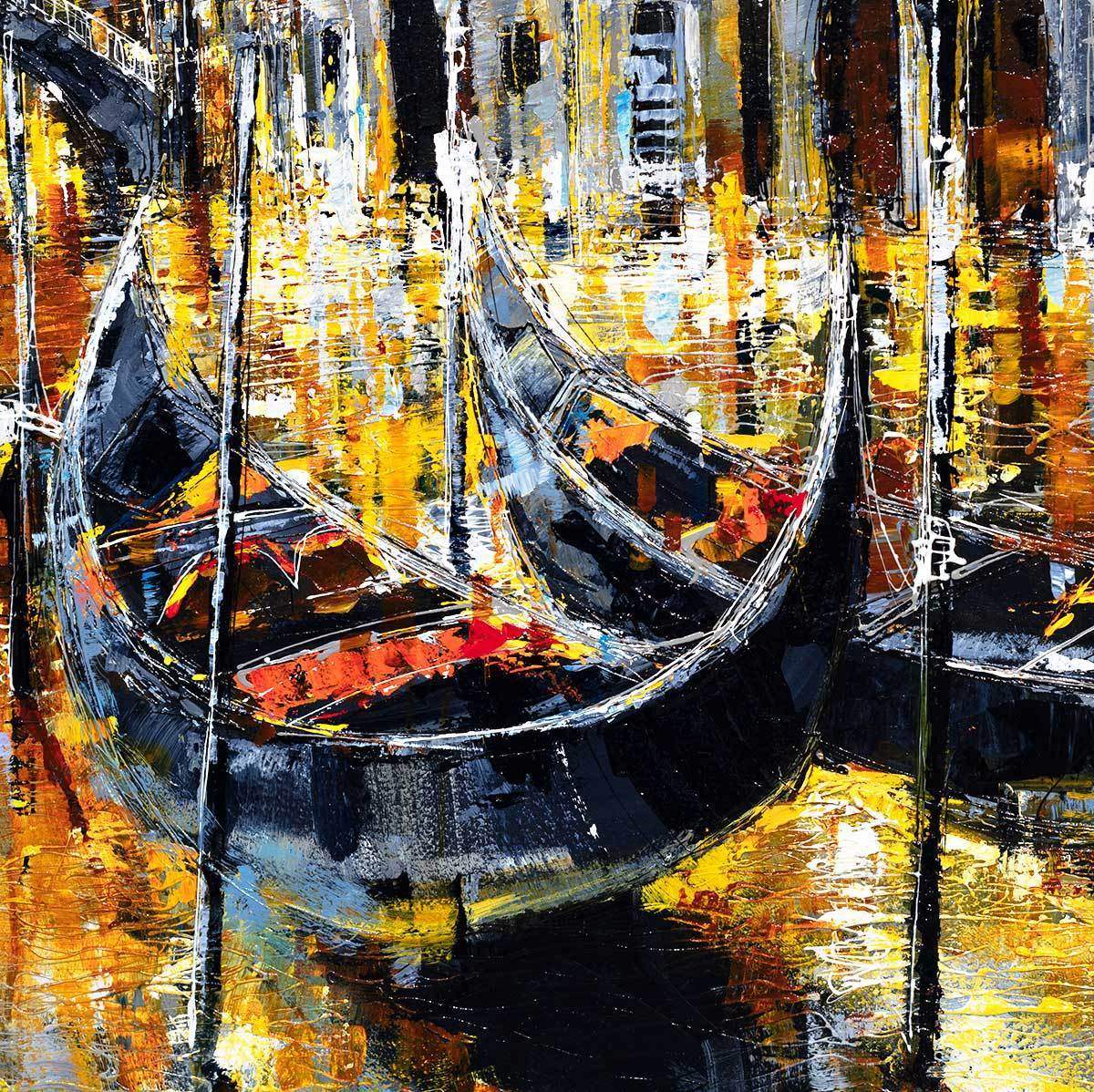 Gondola Ride - Original - SOLD by artist Simon Wright - Wyecliffe Galleries