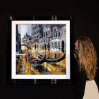 Gondola Ride - Original - SOLD by artist Simon Wright - Wyecliffe Galleries